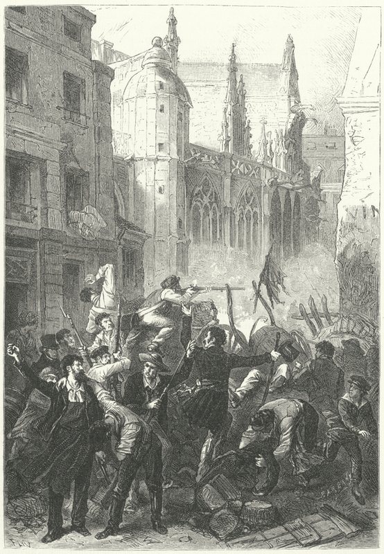 Revolução de Junho, Revolução de 1848, Paris (gravação) de Frederic Theodore (after) Lix