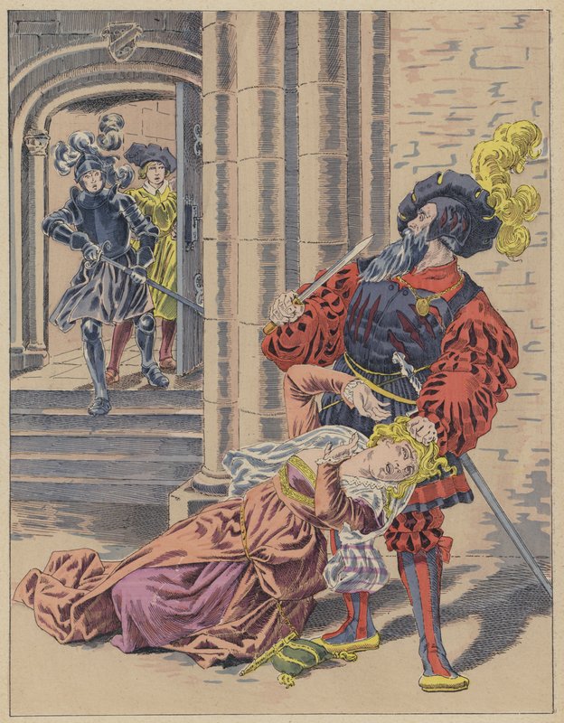 La Barbe Bleue, Barba Azul (cor litho) de Frederic Theodore (after) Lix