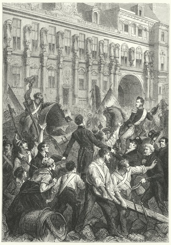 Louis Philippe, Duque de Orleans, a caminho do Hotel de Ville, Paris de Frederic Theodore (after) Lix