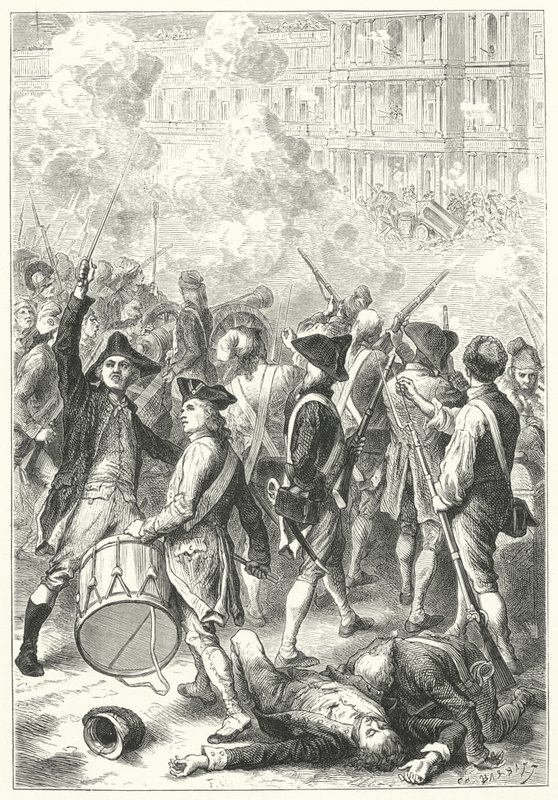 Tempestade do Palácio das Tuileries pelos sem-culotes de Frederic Theodore (after) Lix