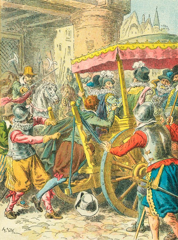 Assassinato do rei Henrique IV da França de Frederic Theodore Lix