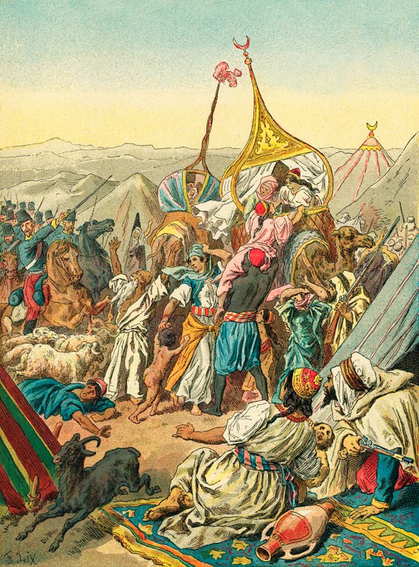 Captura da tribo de Abd El Kader de Frederic Theodore Lix