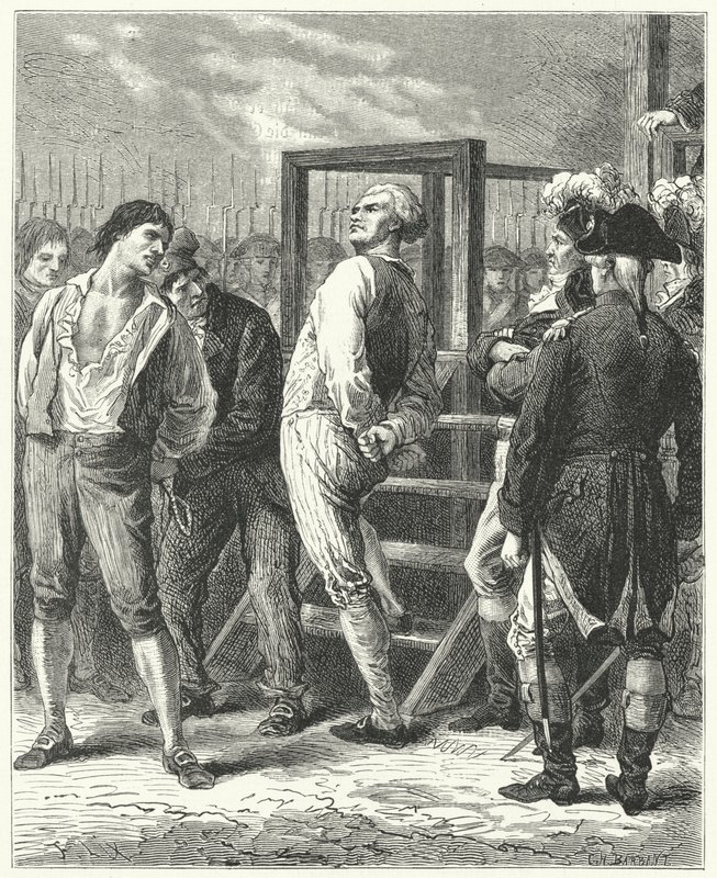 A execução de Georges Danton, 1794 de Frederic Theodore Lix