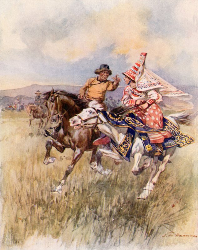 Um Kirghiz Wooing de Frederic de Haenen