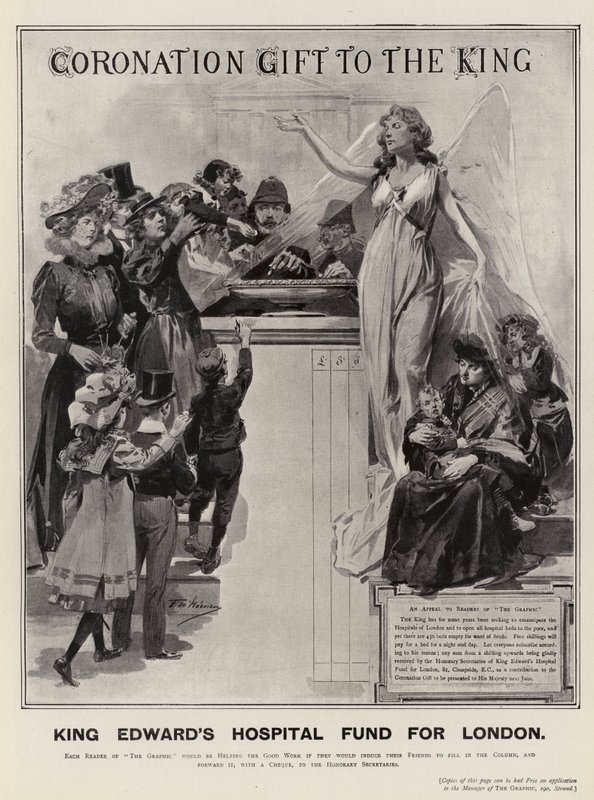 Anúncio, Fundo Hospitalar King Edward&39;s para Londres de Frederic de Haenen