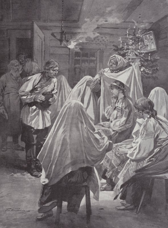 Noiva-escolhendo na véspera de Natal de Frederic de Haenen