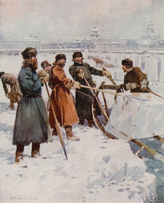 Corte de gelo no Neva de Frederic de Haenen