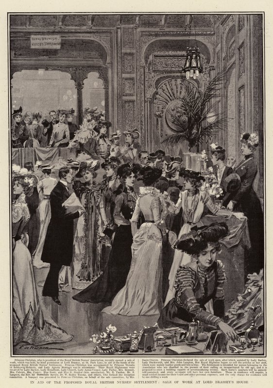 Em prol da proposta da Royal British Nurses &39;Liquidação, Venda de Trabalho na Casa Lord Brassey de Frederic de Haenen