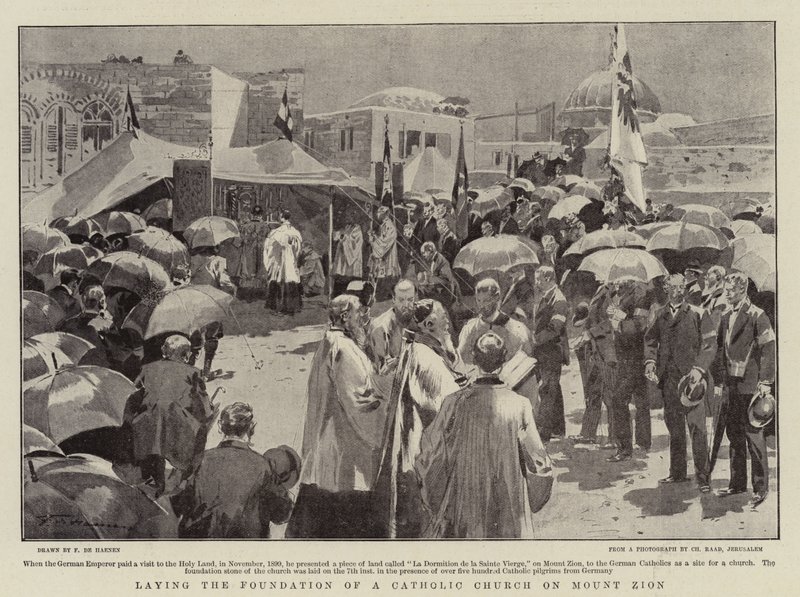 Estabelecendo a Fundação de uma Igreja Católica no Monte Sião de Frederic de Haenen