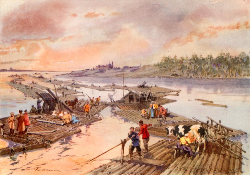 Jangadas no Volga de Frederic de Haenen