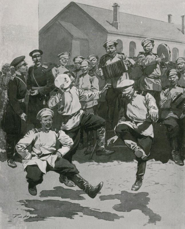 Soldados dançando no quartel de Frederic de Haenen