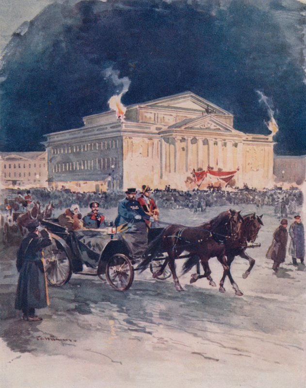A Ópera Imperial depois de uma apresentação de gala de Frederic de Haenen