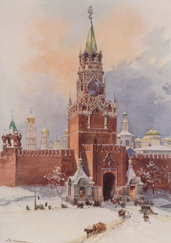 A torre do Salvador (Spassky) do Kremlin de Frederic de Haenen