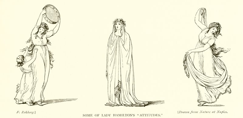 Algumas das atitudes de Lady Hamilton de Frederich Rehberg