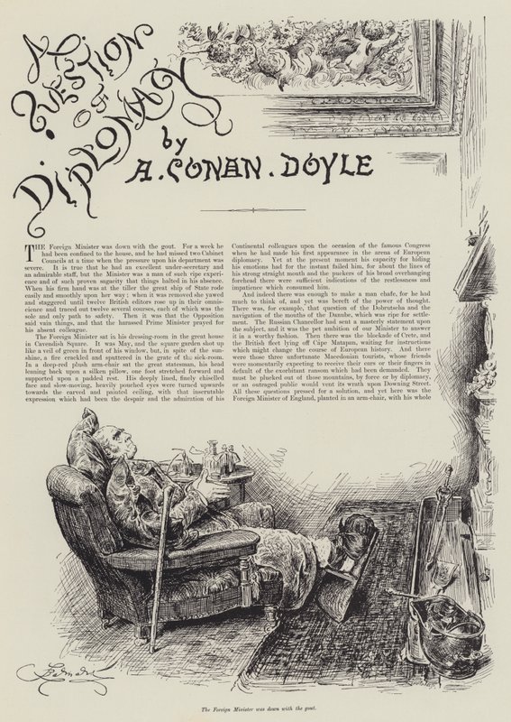 Uma questão de diplomacia, por Arthur Conan Doyle de Frederick Barnard