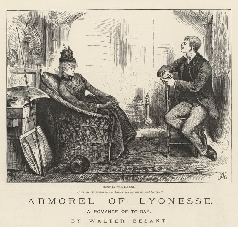 Armorel de Lyonesse, um romance de hoje, de Walter Besant de Frederick Barnard