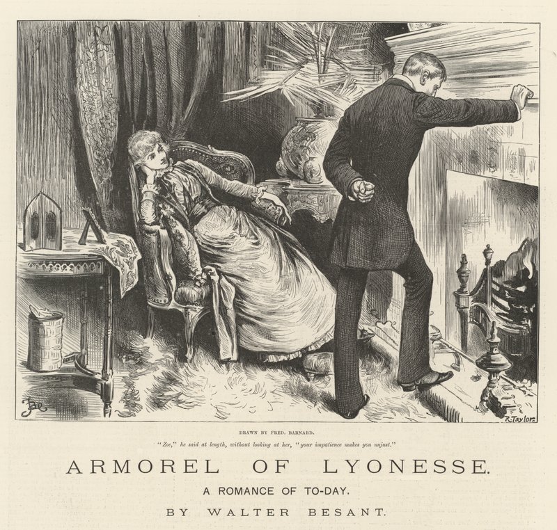 Armorel de Lyonesse, um romance de hoje, de Walter Besant de Frederick Barnard