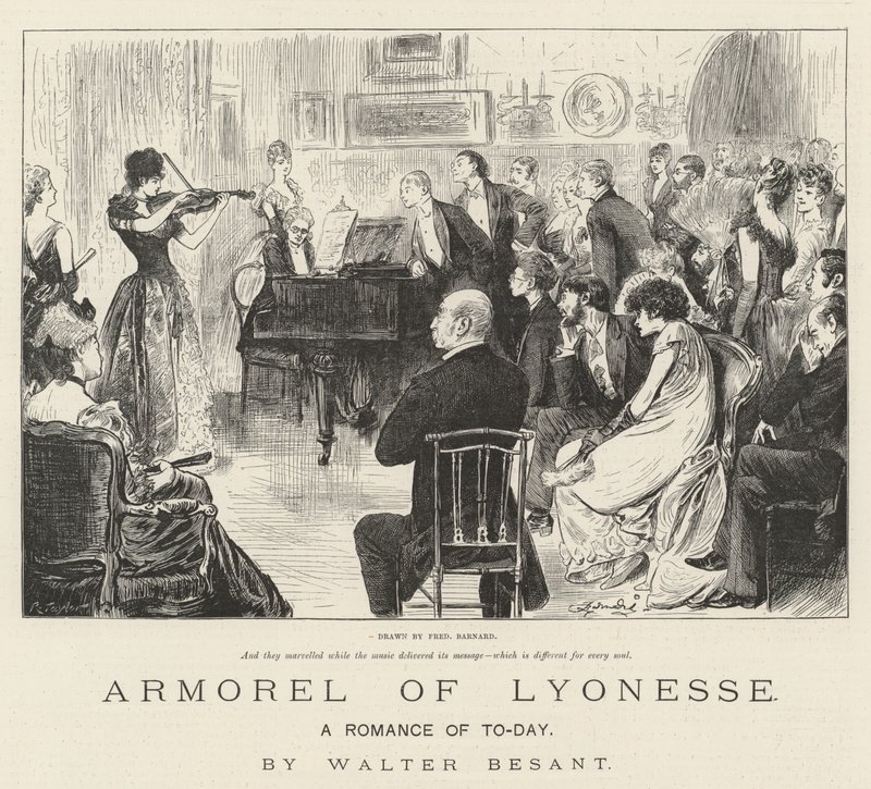 Armorel de Lyonesse, um romance de hoje, de Walter Besant de Frederick Barnard