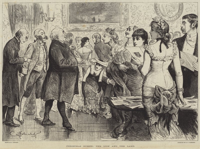Convidados de Natal, o Leão e o Cordeiro de Frederick Barnard