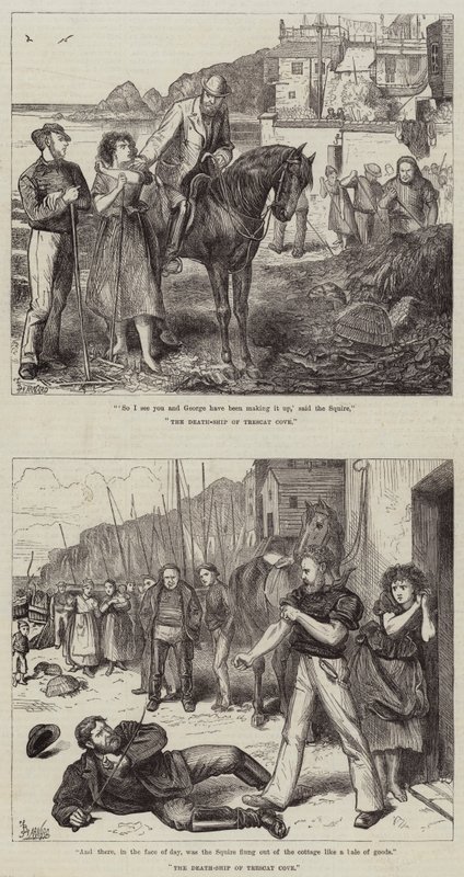 Ilustrações para o navio da morte da angra de Trescat de Frederick Barnard