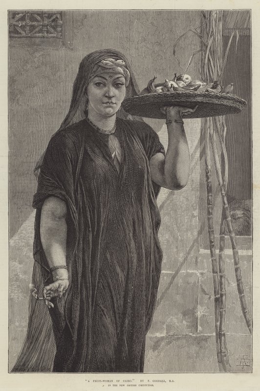 Uma mulher-fruta do Cairo de Frederick Goodall