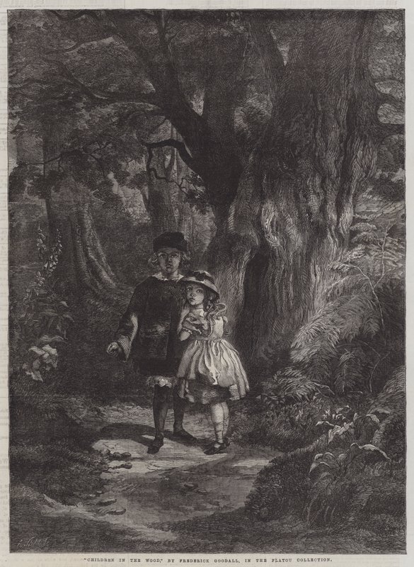 Crianças na madeira de Frederick Goodall