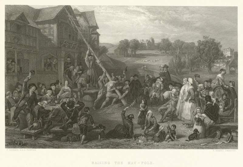Levantando o polo de maio de Frederick Goodall