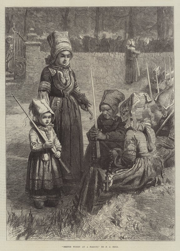 Mulheres bretãs em um perdão de Frederick John Skill