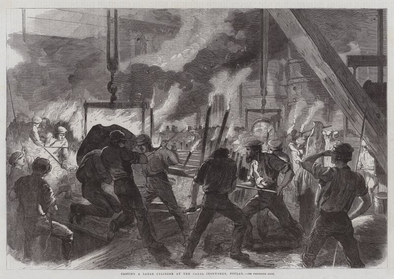 Lançando um Cilindro Grande no Canal Ironworks, Choupo de Frederick John Skill