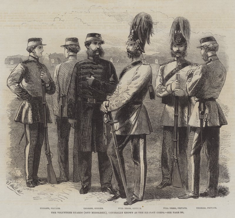 The Volunteer Guards (32º Middlesex), geralmente conhecido como o corpo de seis pés de Frederick John Skill
