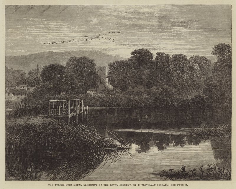 A paisagem da medalha de ouro de Turner da academia real de Frederick Trevelyan Goodall