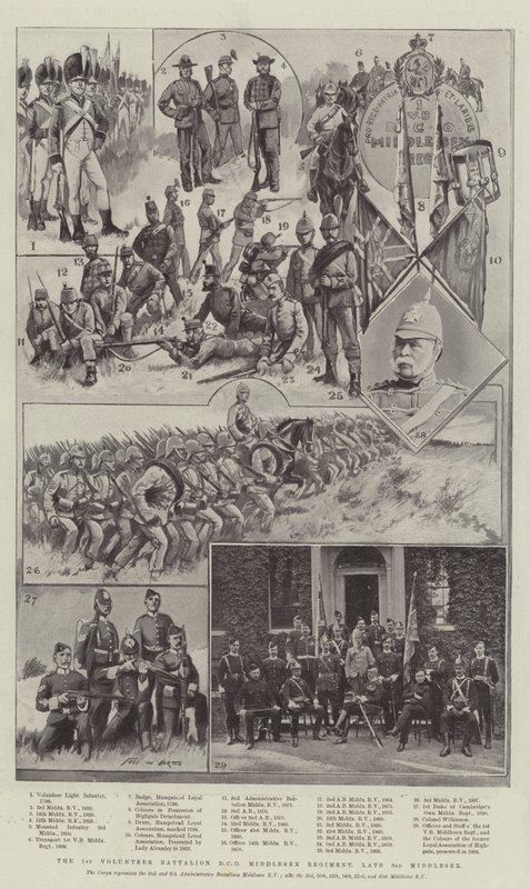 O 1º Regimento de Middlesex do Duque de Cambridge do Batalhão de Voluntários, 3º Middlesex de Frederick William Burton