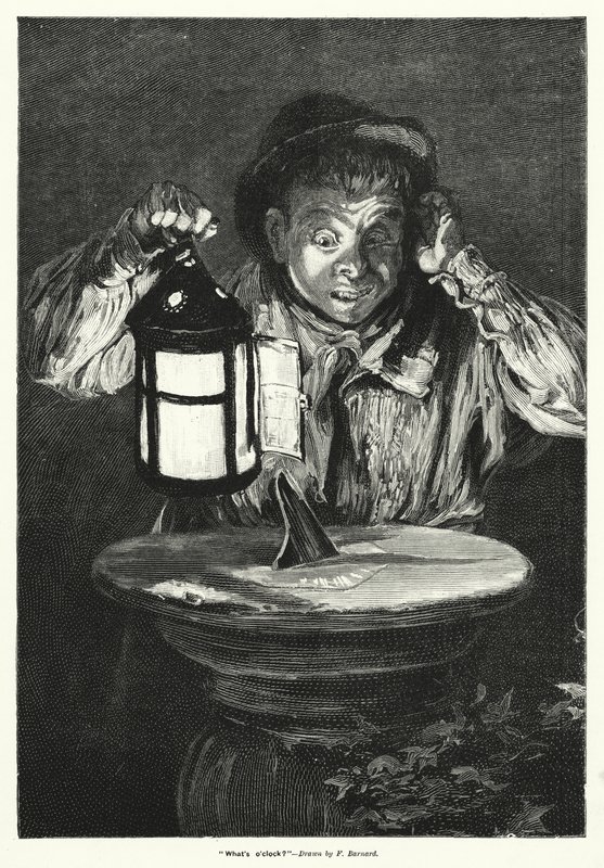 "Que horas são?" (gravura) de Frederick (after) Barnard