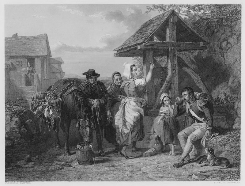 O Soldado Cansado, da foto na Galeria Vernon (gravura) de Frederick (after) Goodall