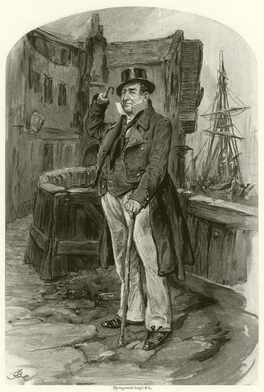 Capitão Cuttle (gravura) de Frederick Barnard
