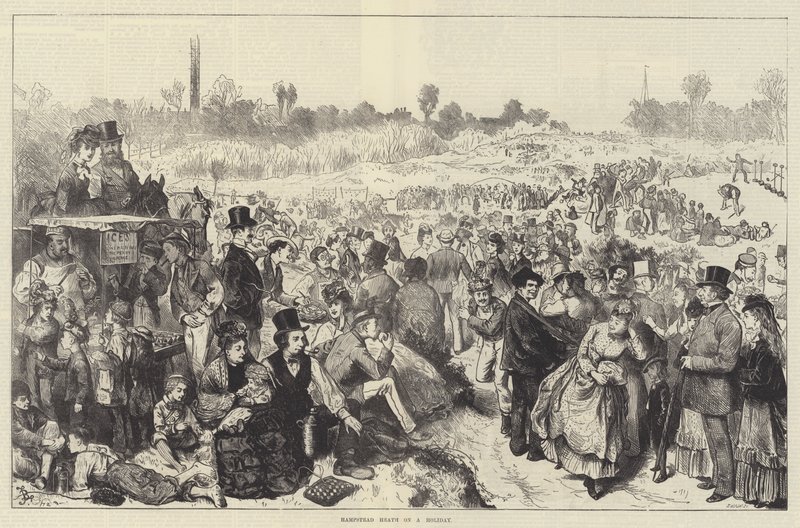 Hampstead Heath em um feriado de Frederick Barnard