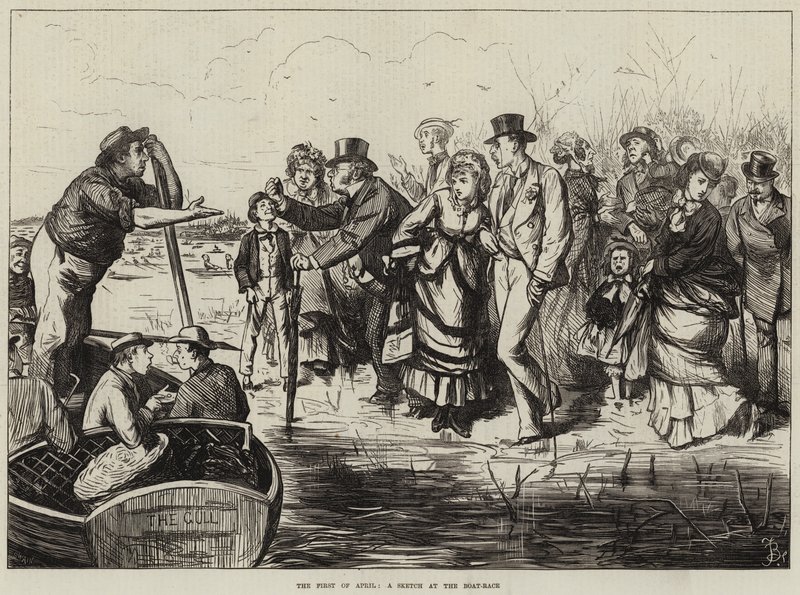 O primeiro de abril, um esboço na corrida de barcos de Frederick Barnard