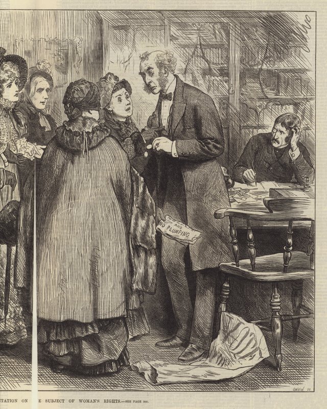 A eleição geral, uma delegação sobre o tema dos direitos da mulher de Frederick Barnard