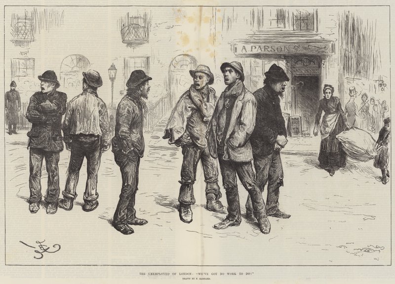 Os desempregados de Londres, não temos trabalho a fazer! de Frederick Barnard