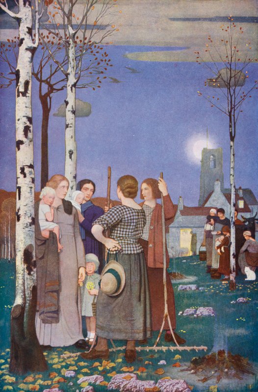 Nos dias da grande sombra (litografia a cores) de Frederick Cayley Robinson