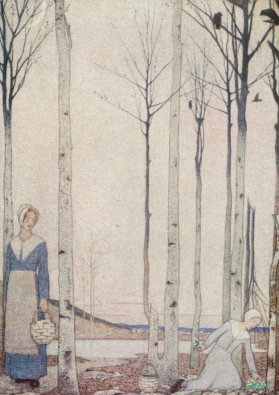 Os santos quakers: Flores do Vento Pálidas (litografia a cores) de Frederick Cayley Robinson