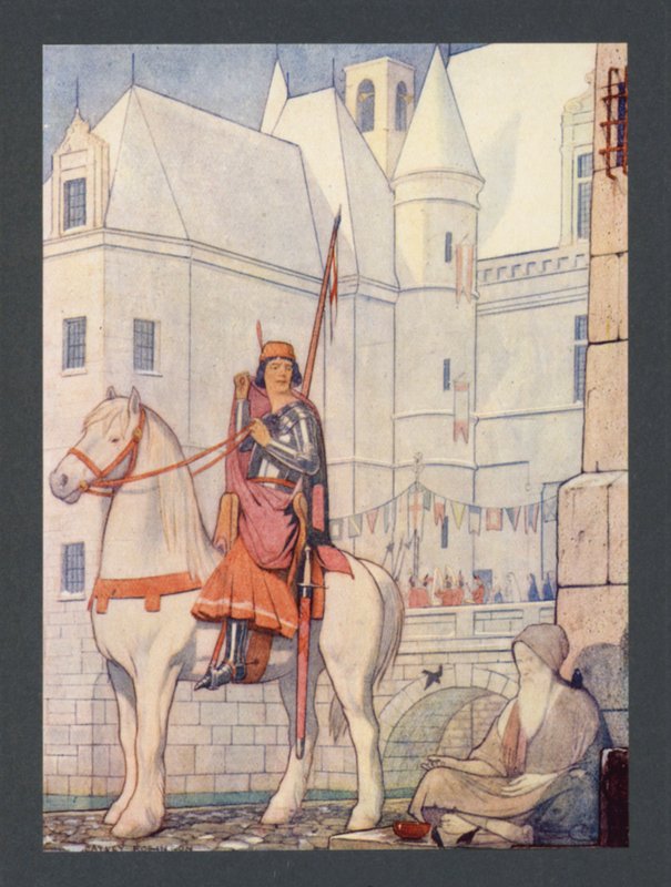 São Martinho, século IV, Festa de 11 de novembro (litografia a cores) de Frederick Cayley Robinson