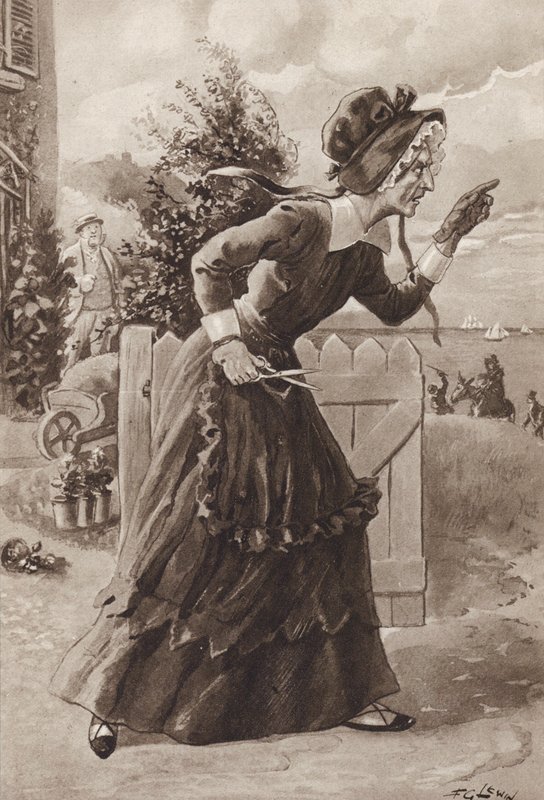 Betsey Trotwood de David Copperfield, por Charles Dickens (gravura) de Frederick George Lewin