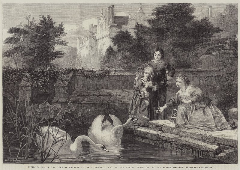 Castelo de Hever no tempo de Charles I de Frederick Goodall