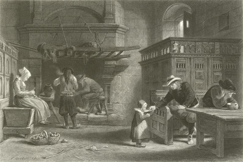 A refeição caseira, bretanha de Frederick Goodall