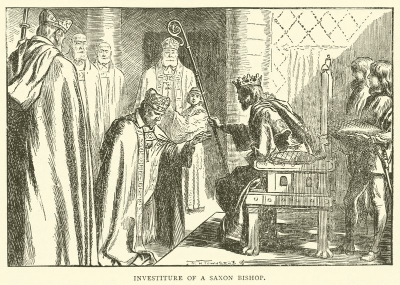 Investidura de um bispo saxão de Frederick Henry Townsend