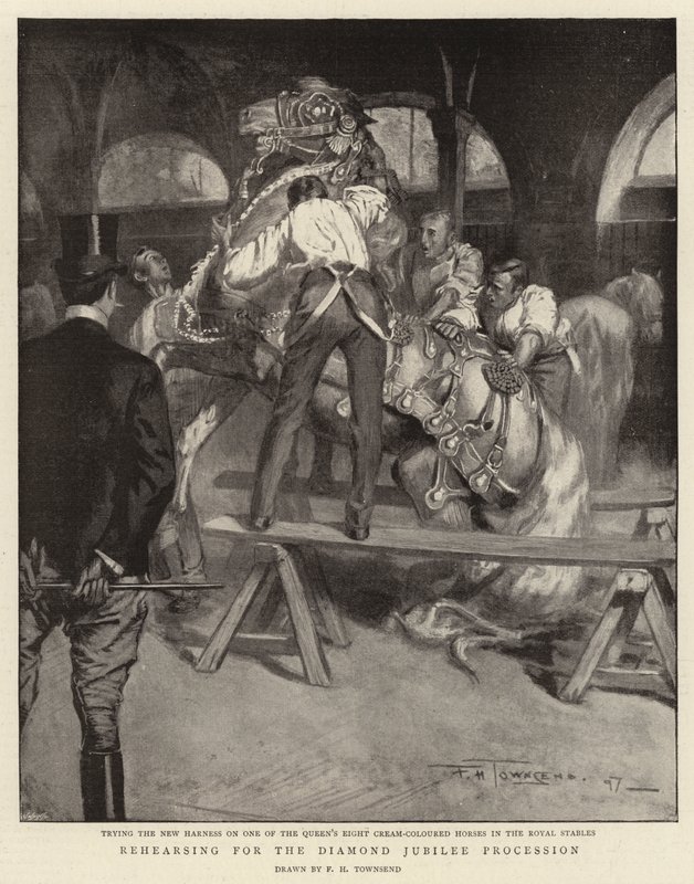 Ensaiando para a Procissão do Jubileu de Diamante de Frederick Henry Townsend