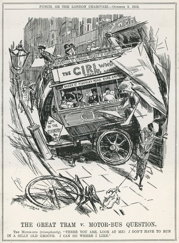 The Great Tram v. Motor-Bus pergunta de Frederick Henry Townsend