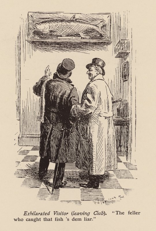 "O tipo que apanhou aquele peixe é um mentiroso" (litografia) de Frederick Henry Townsend