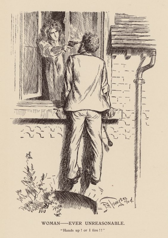 Mulher - Sempre irracional (litografia) de Frederick Henry Townsend